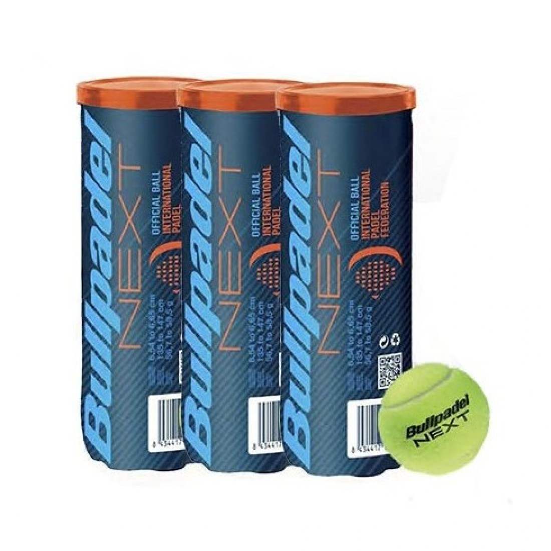 Мячи для игры в падель Bullpadel FIP Next Pack из 3 шт.