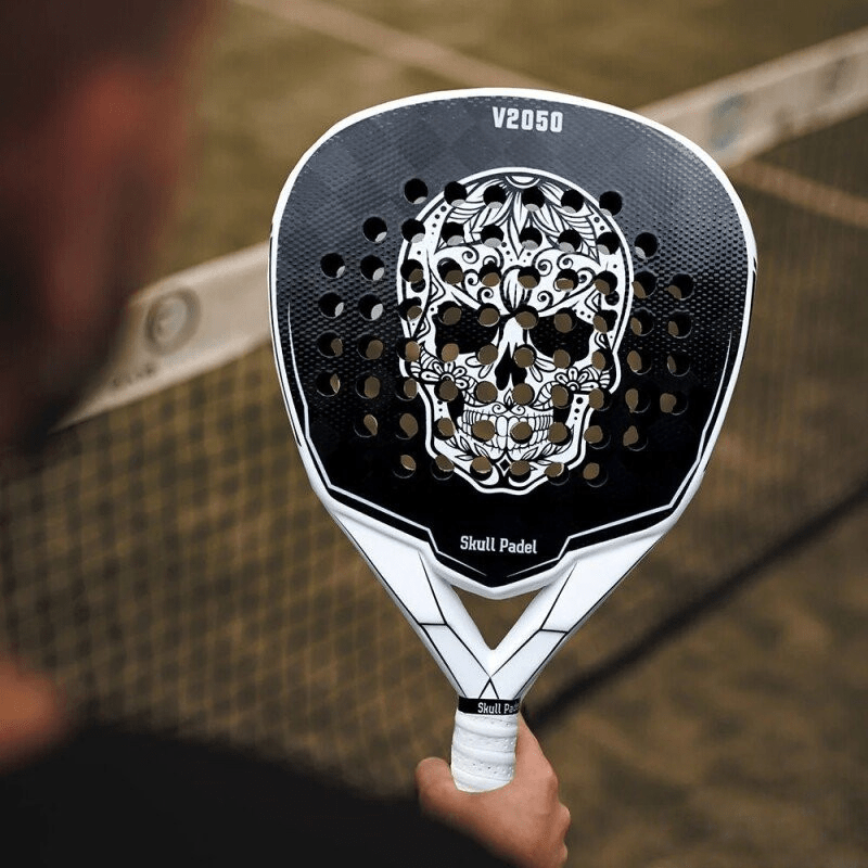 Padelio Raketė Skull Padel V2050 – White Black 24K - Servuok