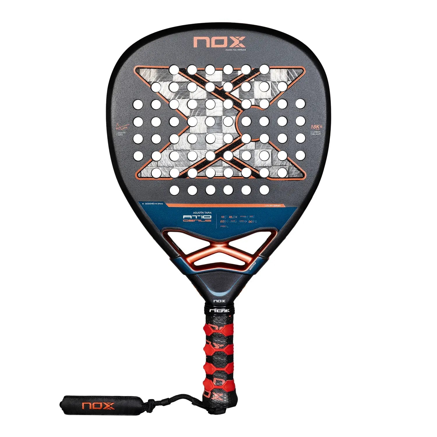 Padelio Raketė Nox AT10 Genius Attack 18K Alum 2025 - Agustin Tapia - Servuok